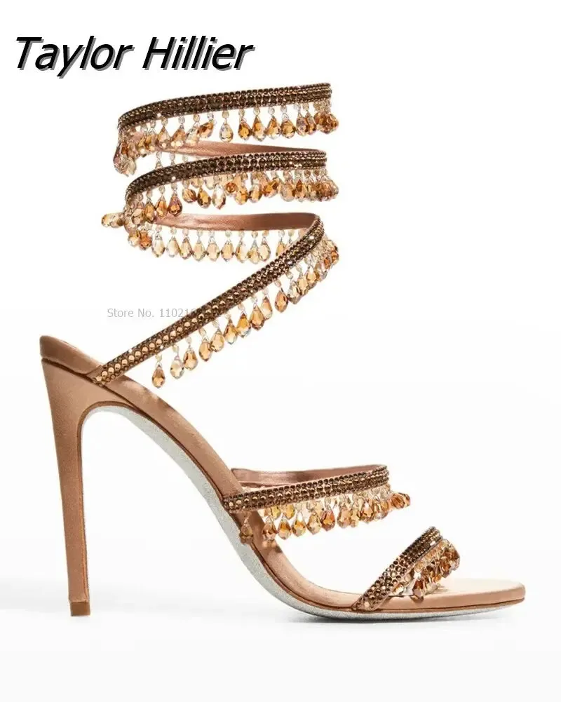 Elegant Designer Wrap Stiletto Heels